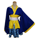 Anime One Piece Trafalgar D. Water Law Blue Lolita Dress Outfits Cosplay Costume Halloween Carnival Suit